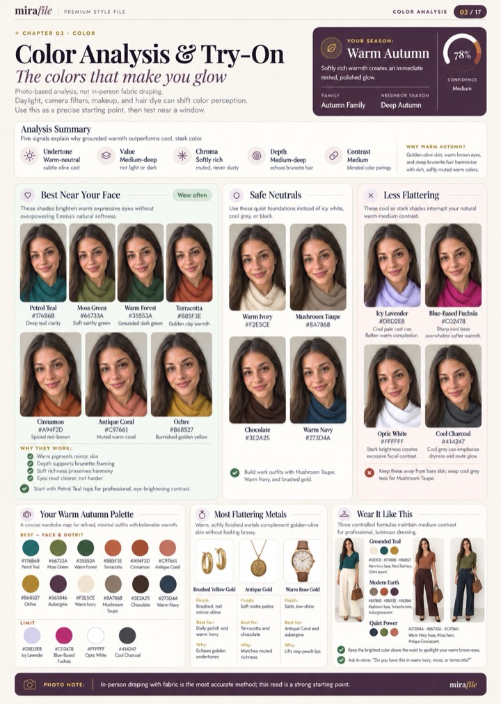 Sample page 03: Color Analysis & Try-On